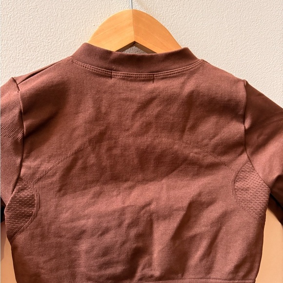 CDM Quarter Zip Mock Neck Crop Top - Picture 8 of 9